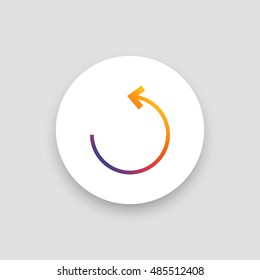 Reload icon vector, clip art. Also useful as logo, circle app icon, web UI element, symbol, graphic image, silhouette and illustration. Compatible with ai, cdr, jpg, png, pdf, svg and eps formats.
