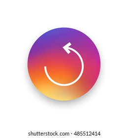 Reload icon vector, clip art. Also useful as logo, circle app icon, web UI element, symbol, graphic image, silhouette and illustration. Compatible with ai, cdr, jpg, png, pdf, svg and eps formats.