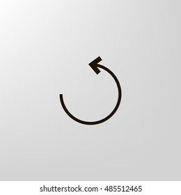 Reload icon vector, clip art. Also useful as logo, web UI element, symbol, graphic image, silhouette and illustration. Compatible with ai, cdr, jpg, png, pdf, svg and eps formats.