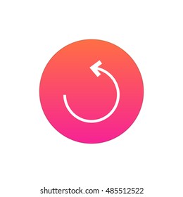 Reload icon vector, clip art. Also useful as logo, circle app icon, web UI element, symbol, graphic image, silhouette and illustration. Compatible with ai, cdr, jpg, png, pdf, svg and eps formats.