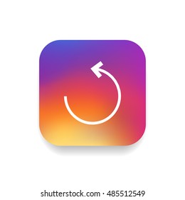 Reload icon vector, clip art. Also useful as logo, square app icon, web UI element, symbol, graphic image, silhouette and illustration. Compatible with ai, cdr, jpg, png, pdf, svg and eps formats.