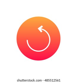 Reload icon vector, clip art. Also useful as logo, circle app icon, web UI element, symbol, graphic image, silhouette and illustration. Compatible with ai, cdr, jpg, png, pdf, svg and eps formats.