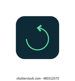 Reload icon vector, clip art. Also useful as logo, square app icon, web UI element, symbol, graphic image, silhouette and illustration. Compatible with ai, cdr, jpg, png, pdf, svg and eps formats.