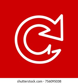 Reload Icon Vector Fat Design Editable Stroke. 512x512 Pixel Perfect.