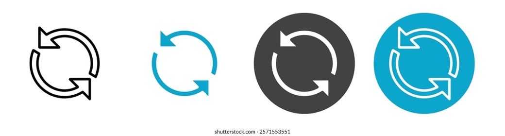 reload icon Vector illustration in black