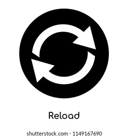 Reload icon vector isolated on white background for your web and mobile app design, Reload logo concept