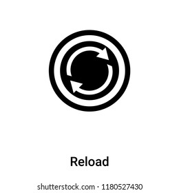Reload icon vector isolated on white background, logo concept of Reload sign on transparent background, filled black symbol
