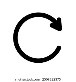 reload icon vector on white background.refresh icon.replay icon