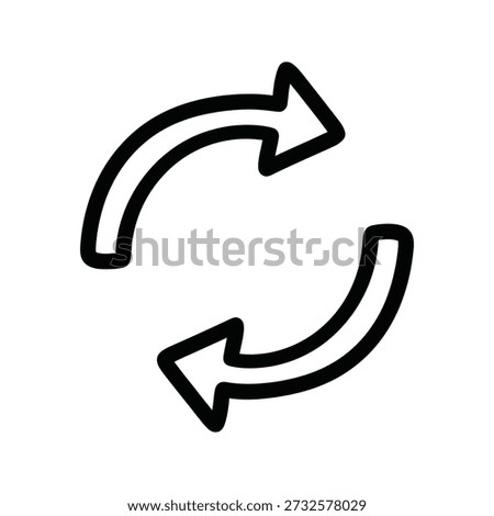 Reload icon vector outline illustration