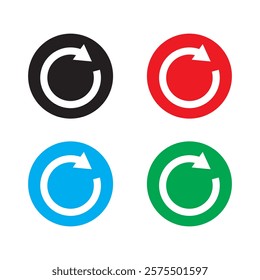  Reload icon vector. Refresh icon set. recycle vector icon symbol and arrow rotation circle in white background.