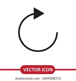 Reload icon vector. Refresh sign, flat trendy style illustration on white background..eps