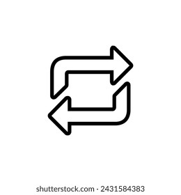 Reload icon vector. Reset illustration sign. update symbol or logo.