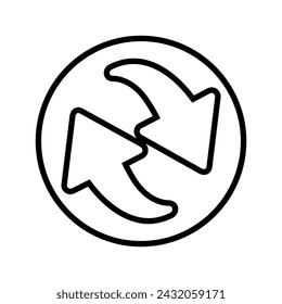 Reload icon vector. Reset illustration sign. update symbol or logo.
