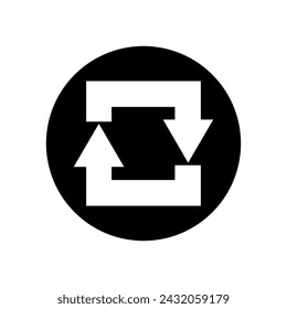 Reload icon vector. Reset illustration sign. update symbol or logo.