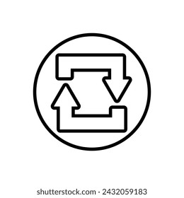 Reload icon vector. Reset illustration sign. update symbol or logo.
