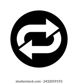 Reload icon vector. Reset illustration sign. update symbol or logo.