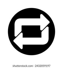 Reload icon vector. Reset illustration sign. update symbol or logo.