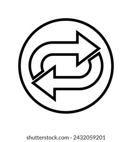 Reload icon vector. Reset illustration sign. update symbol or logo.