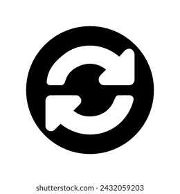 Reload icon vector. Reset illustration sign. update symbol or logo.