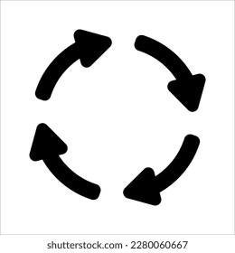 Reload icon vector. Rotation icon symbol in trendy flat style isolated on white background. vector illustration