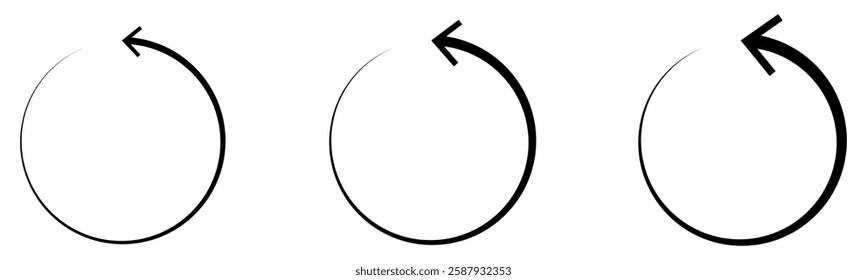 Reload the icon vector. Rotation  symbol. Reload icon. Repeat symbol. Reset signs. Refresh symbols. Reload arrow icon. Reload circle arrow. Rotation arrow icon. Vector illustration
