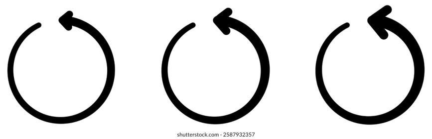 Reload the icon vector. Rotation  symbol. Reload icon. Repeat symbol. Reset signs. Refresh symbols. Reload arrow icon. Reload circle arrow. Rotation arrow icon. Vector illustration
