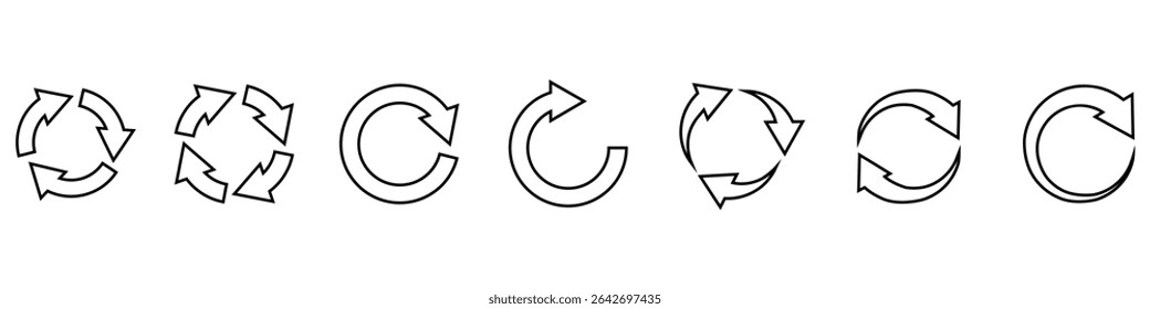 Reload icon vector set. Refresh page illustration sign collection. Refresh symbol. update web icons.