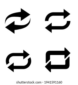 Reload icon vector set. Reset illustration sign collection. update symbol or logo.