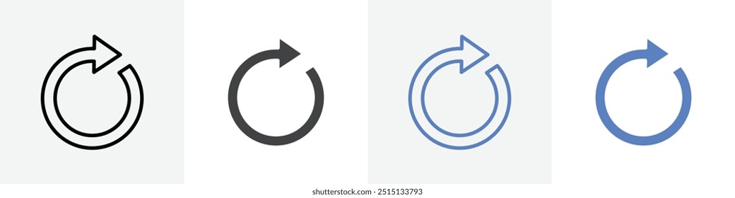 recarregar ícone vetor definir uso para interface do usuário da web ou aplicativo