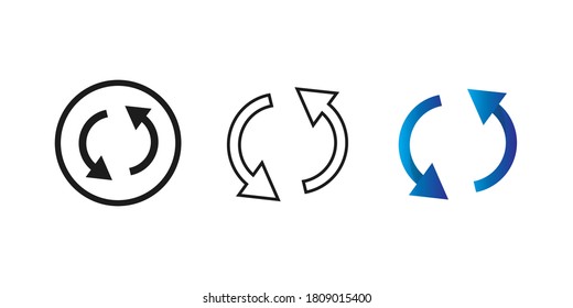 Reload icon vector sign isolated on white background illustration for graphic and web design. eps 10