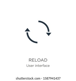 Reload icon vector. Trendy flat reload icon from user interface collection isolated on white background. Vector illustration can be used for web and mobile graphic design, logo, eps10