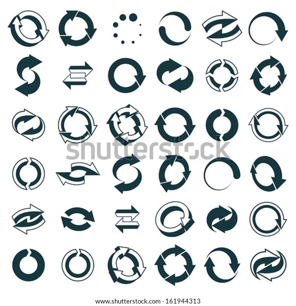 Reload Icons Isolated On White Background 스톡 벡터(로열티 프리) 161944313 ...
