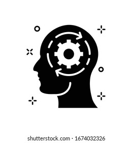 Reload Idea Vector illustration. Shopping and E-commerce Glyph icon. 