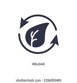 reload isolated icon. Simple element illustration from ecology concept. reload editable logo symbol design on white background. Can be use for web and mobile.
