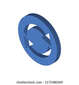 Reload isometric left top view 3D icon