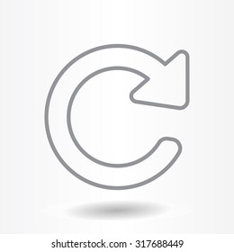reload line icon in flat style. Refresh symbol