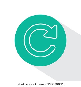 reload line icon in flat style. Refresh symbol