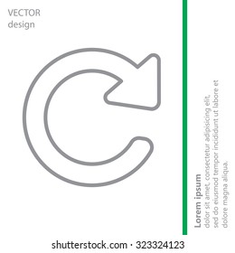 reload line icon in flat style. Refresh symbol