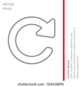 reload line icon in flat style. Refresh symbol