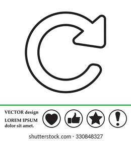 reload line icon in flat style. Refresh symbol