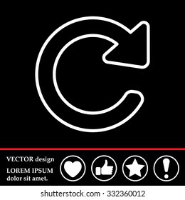 reload line icon in flat style. Refresh symbol