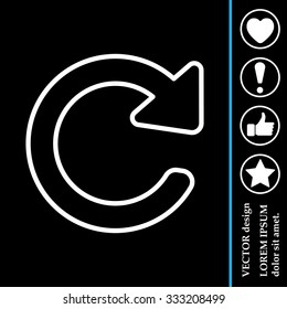 reload line icon in flat style. Refresh symbol