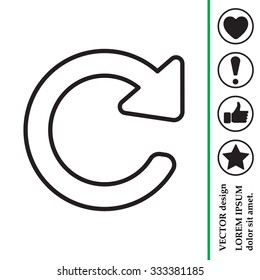 reload line icon in flat style. Refresh symbol