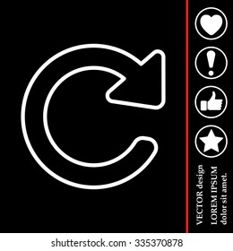 reload line icon in flat style. Refresh symbol
