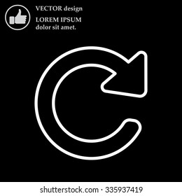 reload line icon in flat style. Refresh symbol