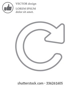 reload line icon in flat style. Refresh symbol