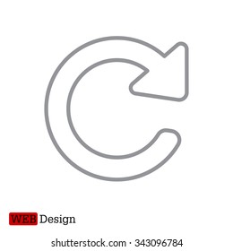 reload line icon in flat style. Refresh symbol