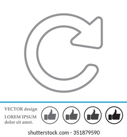 reload line icon in flat style. Refresh symbol
