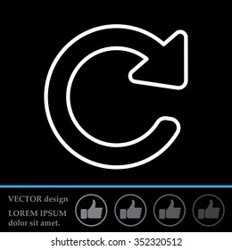 reload line icon in flat style. Refresh symbol