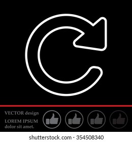 reload line icon in flat style. Refresh symbol